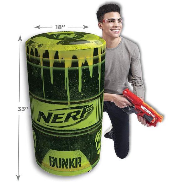 NERF Inflatable Take Cover Toxic Waste Barrel - Picture 5 of 5